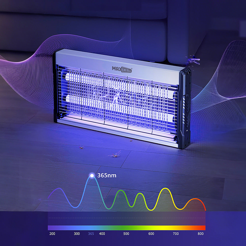 Lampada Antizanzare Elettrica LED Purple Wave – Tecnologia UV 360-400 nm, Silenziosa ed Ecologica, Uso Interno ed Esterno - MAX-J103