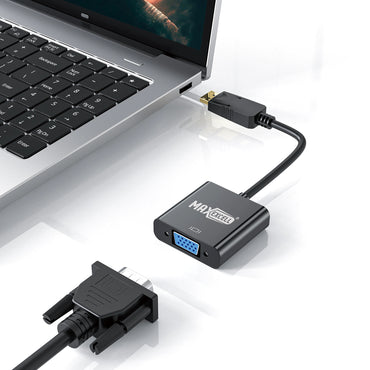 Convertitore da DisplayPort (DP) a VGA – Adattatore Video per Monitor, Proiettori e TV – Alta Qualità - MAX-L114
