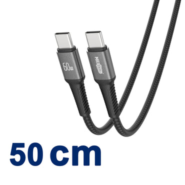 Cavo USB-C a USB-C 60W – Intrecciato, 3.5A, con Connettori in Alluminio - MAX-B106