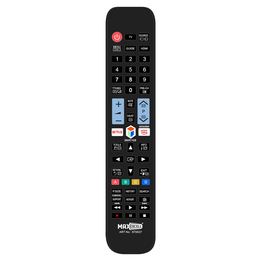 Telecomando Universale per Televisore – Compatibile con Smart TV, LED, LCD – Pronto all’Uso, Facile da Usare, Sostituisce Quello Originale - MAX-R100