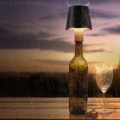 Lampada da Tappo per Bottiglia – Ricaricabile via USB con 3 Livelli di Luminosità – Controllo Touch – 1200 mAh – Luce LED Protettiva per gli Occhi - Atmosfera Unica per Ogni Occasione - MAX-O106