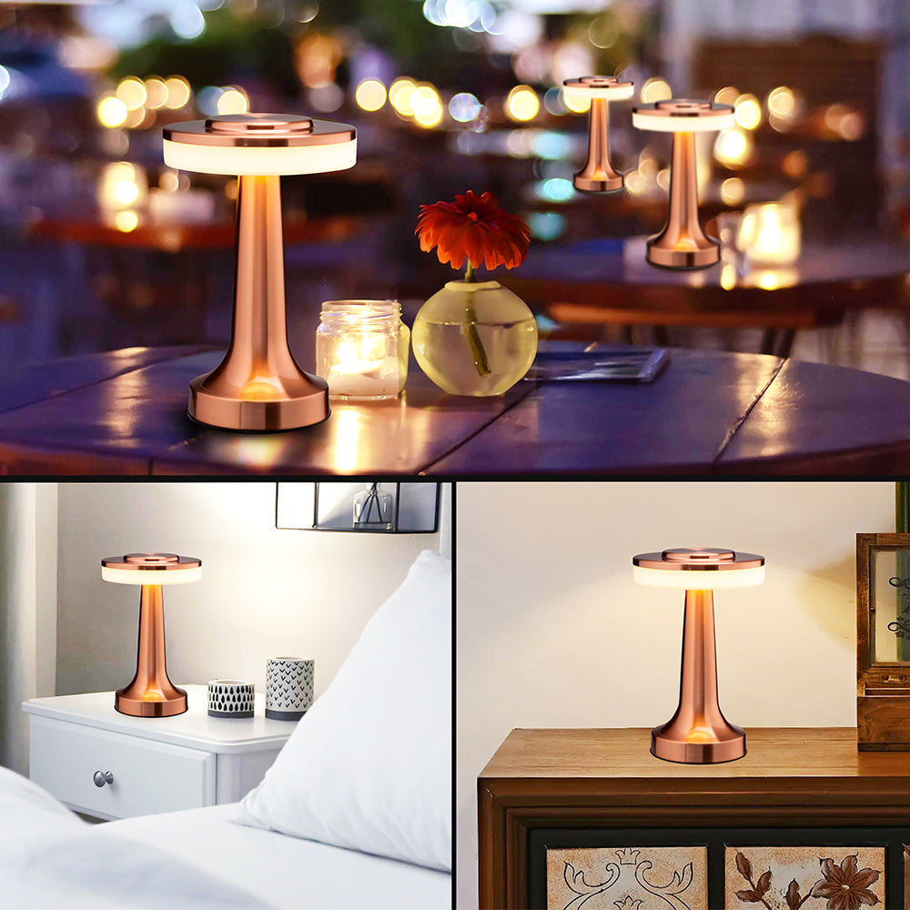 Lampada da Tavolo Ricaricabile – 30 Lumen – 3 Livelli di Luminosità – Controllo Touch – Protezione Occhi – Ricarica USB Type-C - MAX-O107