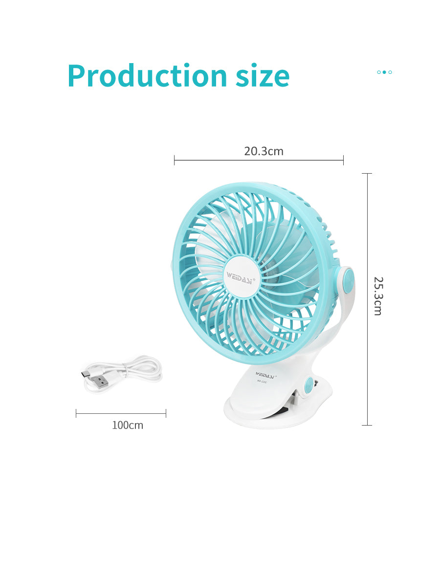 Ventilatore da Tavolo con Clip – Compatto, Silenzioso e Orientabile – Perfetto per Casa, Ufficio o Viaggio - MAX-J129