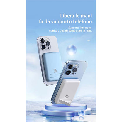 Power Bank 10000mAh – Ricarica Wireless 15W + USB-C 20W Bidirezionale - MAX-F106