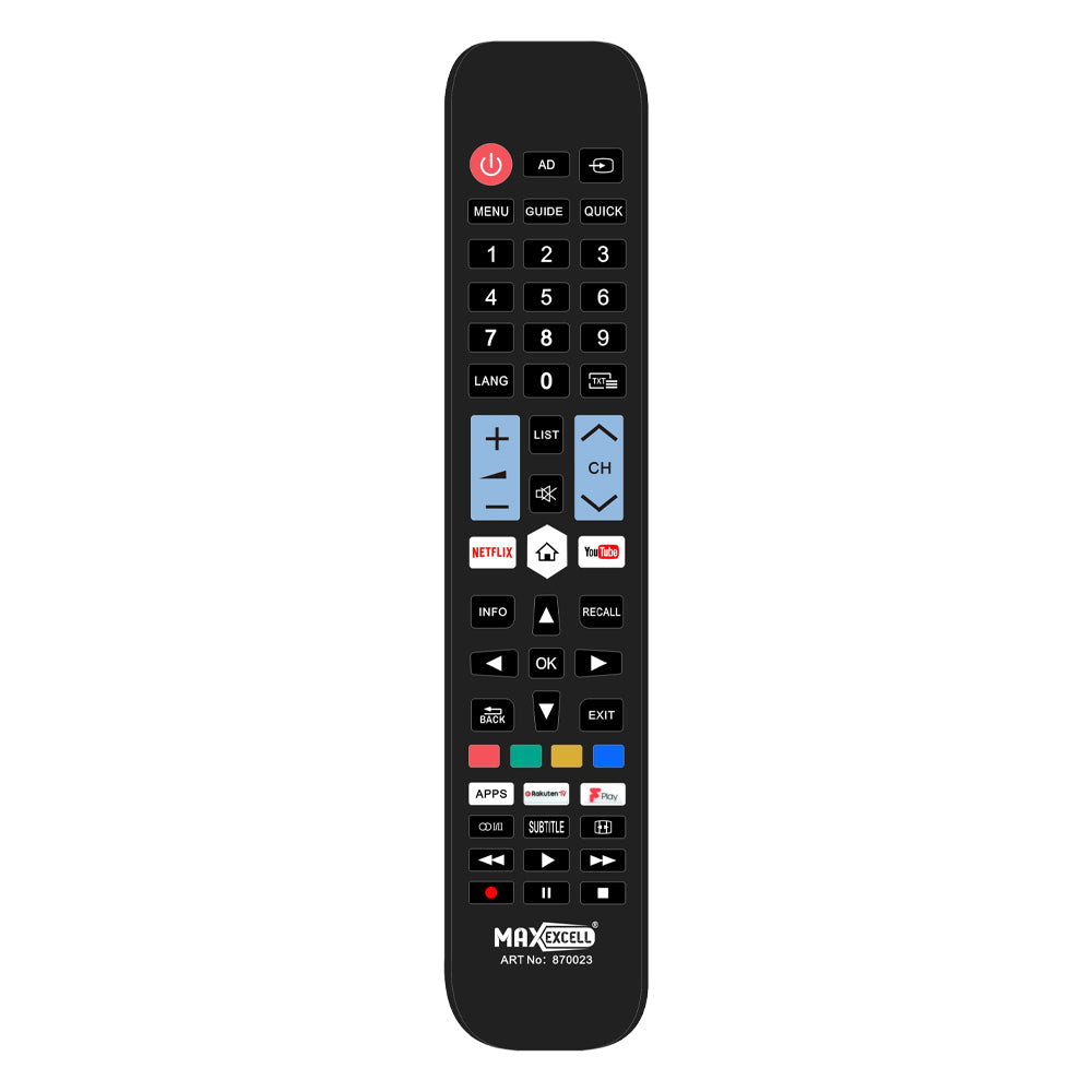 Telecomando Universale per Televisore – Compatibile con Smart TV, LED, LCD – Pronto all’Uso, Facile da Usare, Sostituisce Quello Originale - MAX-R100