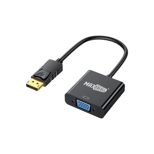 Convertitore da DisplayPort (DP) a VGA – Adattatore Video per Monitor, Proiettori e TV – Alta Qualità - MAX-L114