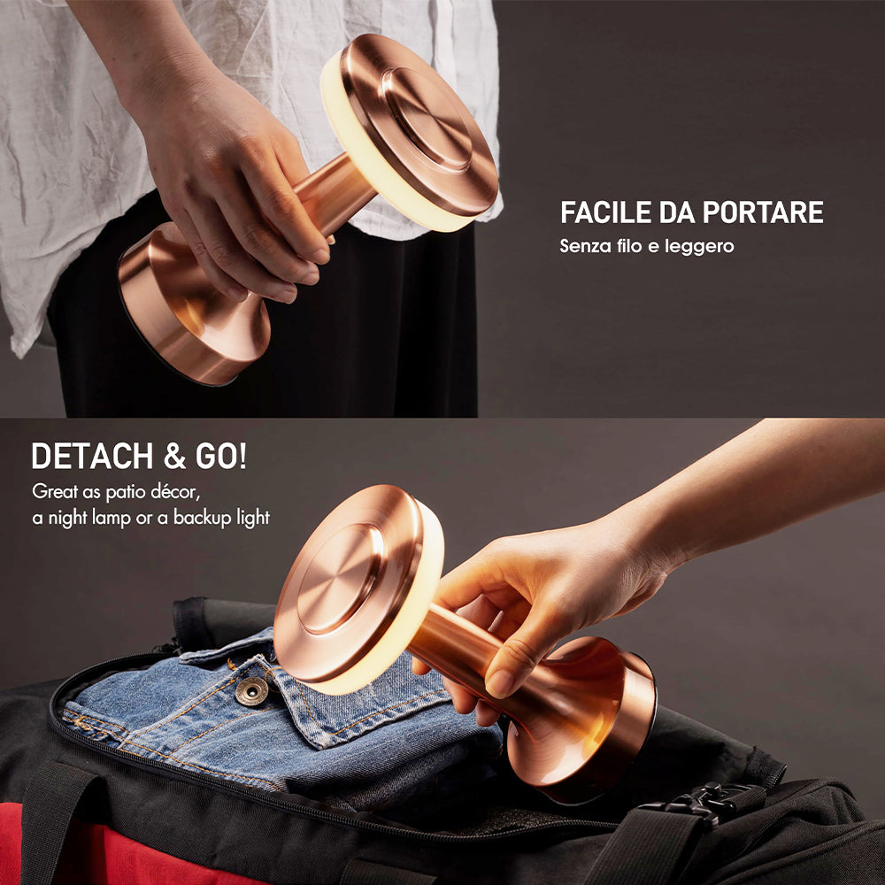 Lampada da Tavolo Ricaricabile – 30 Lumen – 3 Livelli di Luminosità – Controllo Touch – Protezione Occhi – Ricarica USB Type-C - MAX-O107
