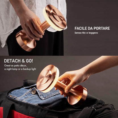 Lampada da Tavolo Ricaricabile – 30 Lumen – 3 Livelli di Luminosità – Controllo Touch – Protezione Occhi – Ricarica USB Type-C - MAX-O107