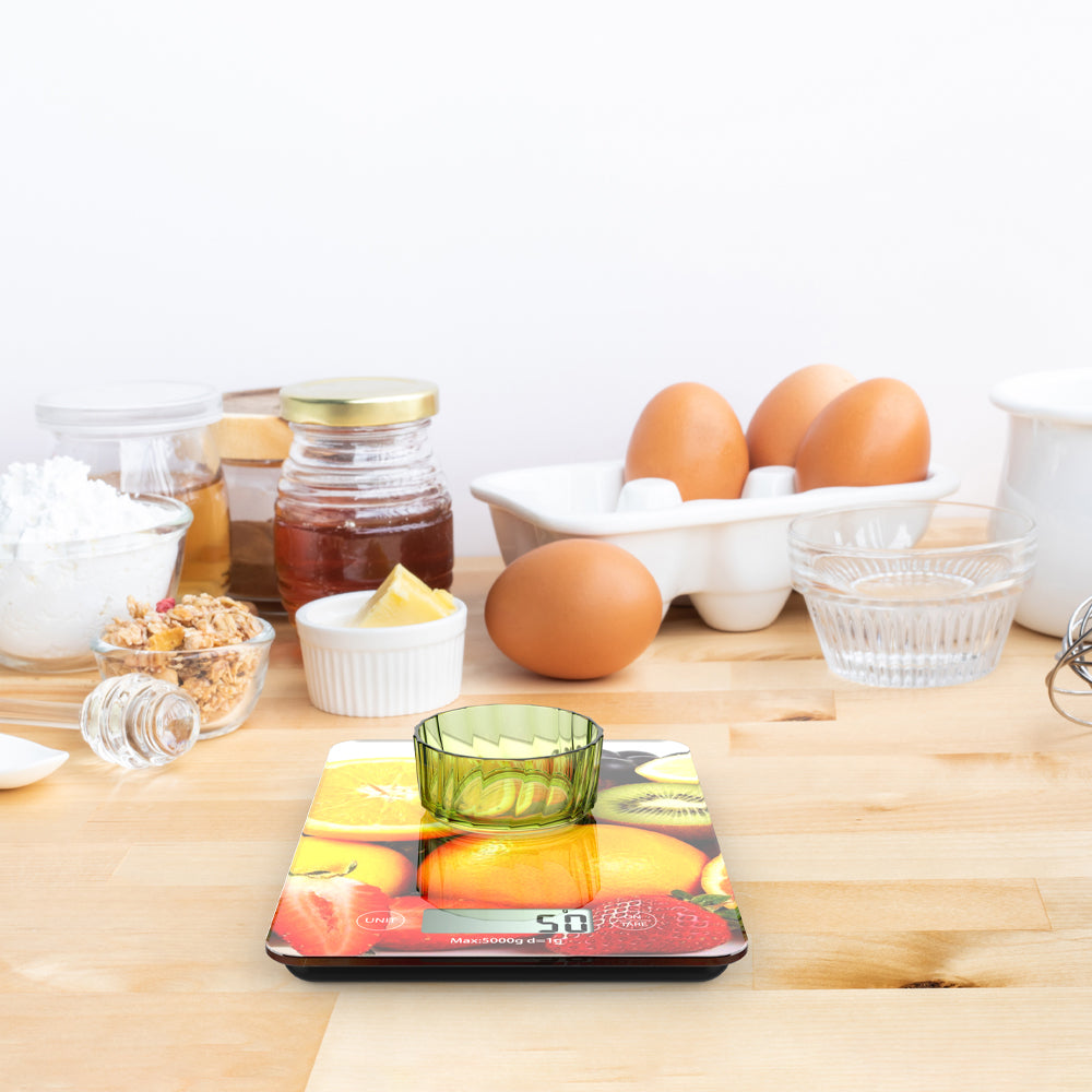Bilancia da Cucina Digitale – Display LCD, Funzione Tara, 4 Unità di Misura, Portata fino a 5 kg - MAX-T101