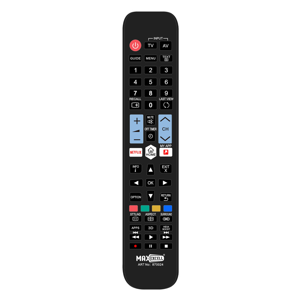 Telecomando Universale per Televisore – Compatibile con Smart TV, LED, LCD – Pronto all’Uso, Facile da Usare, Sostituisce Quello Originale - MAX-R100