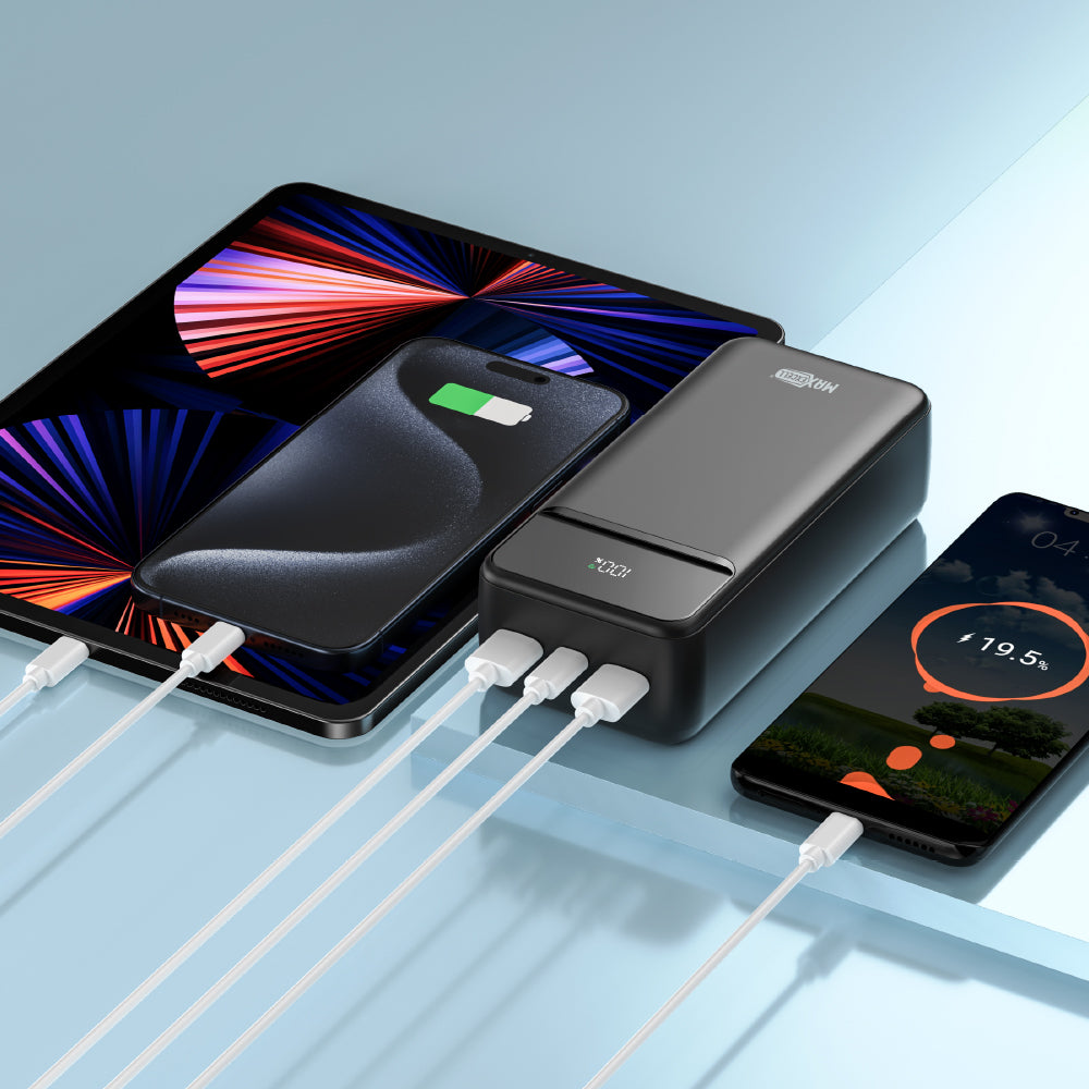 Power Bank con Display LED – QC 22.5W + PD 20W, Doppia USB-A, USB-C Input/Output – 10000 / 20000 / 30000 mAh - MAX-F100