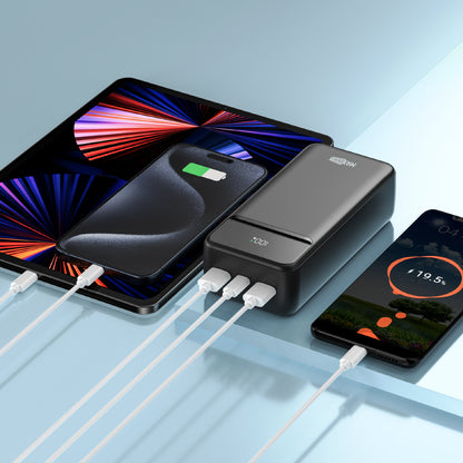 Power Bank con Display LED – QC 22.5W + PD 20W, Doppia USB-A, USB-C Input/Output – 10000 / 20000 / 30000 mAh - MAX-F100