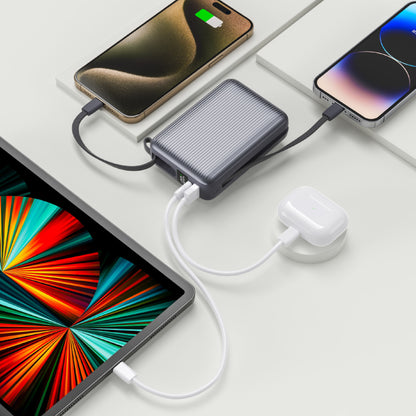 Power Bank 22.5W QC + 20W PD – Due Cavi Integrati - MAX-F102