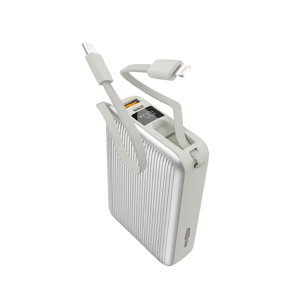 Power Bank 22.5W QC + 20W PD – Due Cavi Integrati - MAX-F102