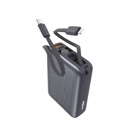 Power Bank 22.5W QC + 20W PD – Due Cavi Integrati - MAX-F102