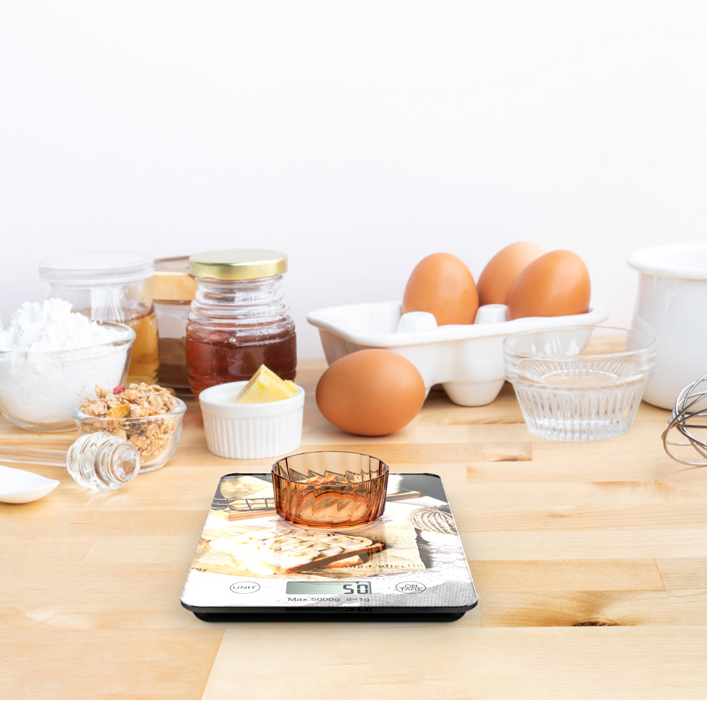 Bilancia da Cucina Digitale – Display LCD, Funzione Tara, 4 Unità di Misura, Portata fino a 5 kg - MAX-T101