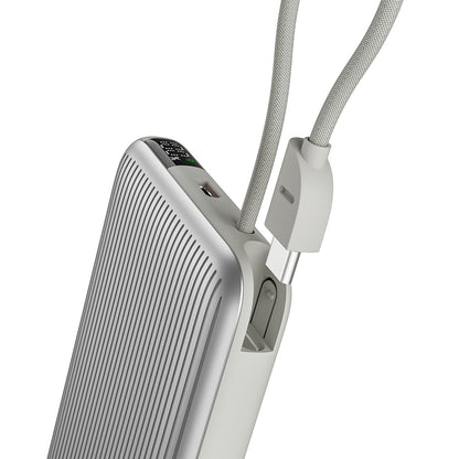 Power Bank 10000mAh - Wireless 15W, Output 22.5W, Cavo USB-C Integrato - MAX-F105