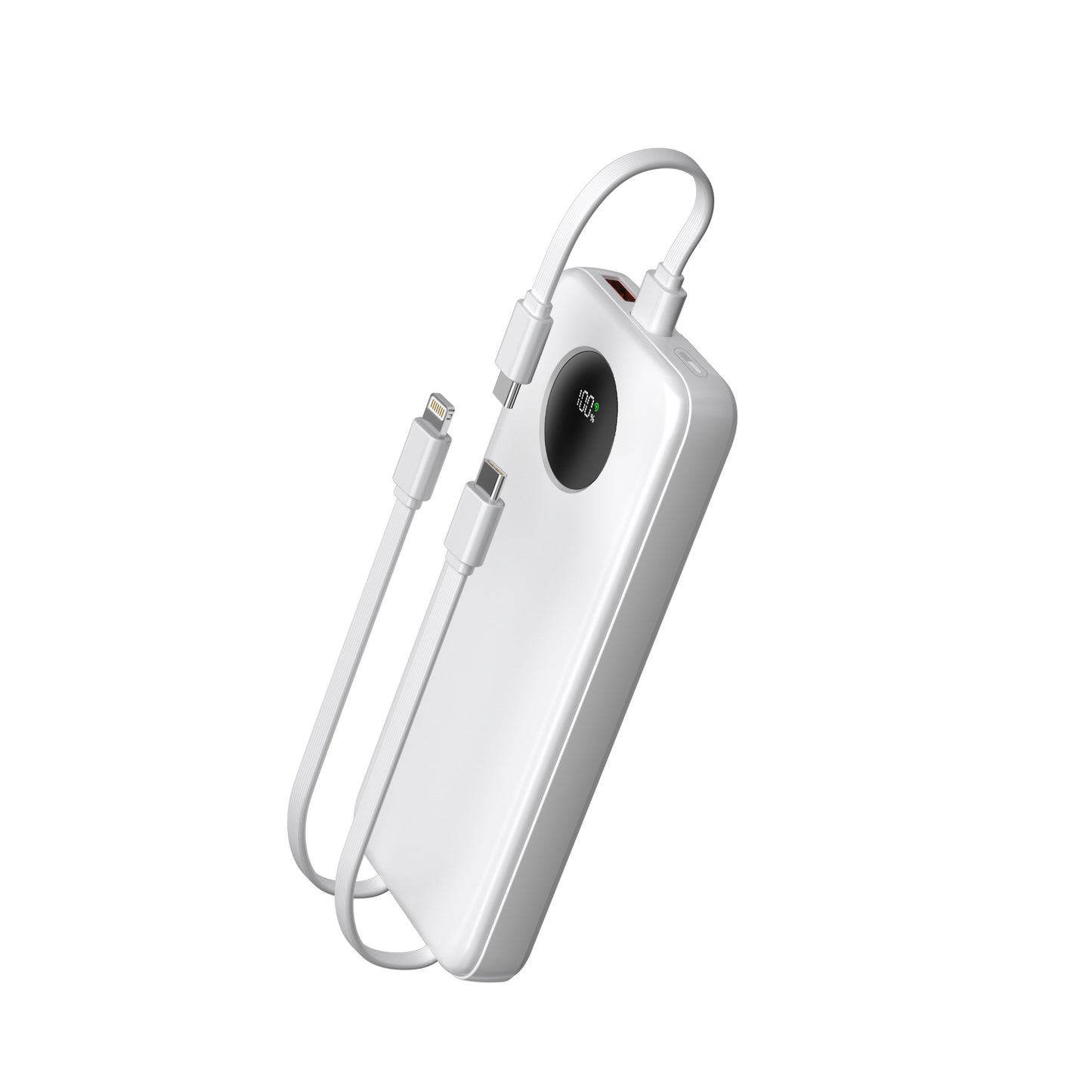 Power Bank 10000/20000mAh – Ricarica Rapida con 3 Cavi Integrati e Display LED - MAX-F108