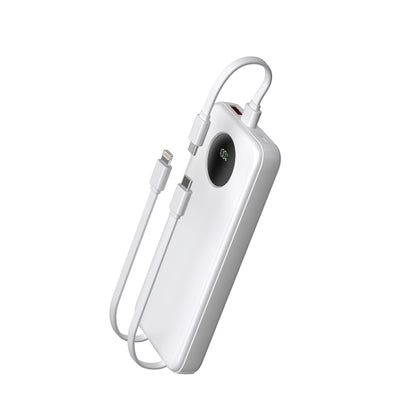 Power Bank 10000/20000mAh – Ricarica Rapida con 3 Cavi Integrati e Display LED - MAX-F108