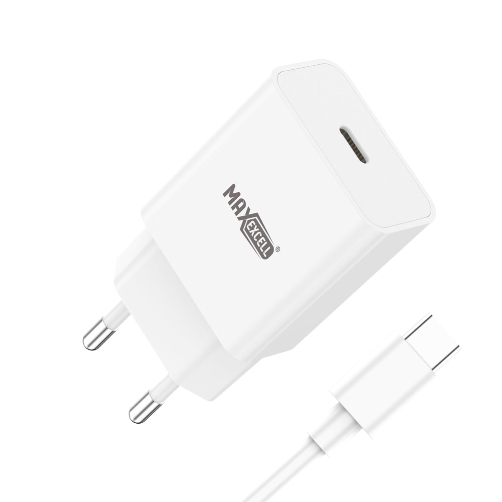 Caricatore da Muro USB-C 25W con Cavo – Carica Rapida MAX-A100
