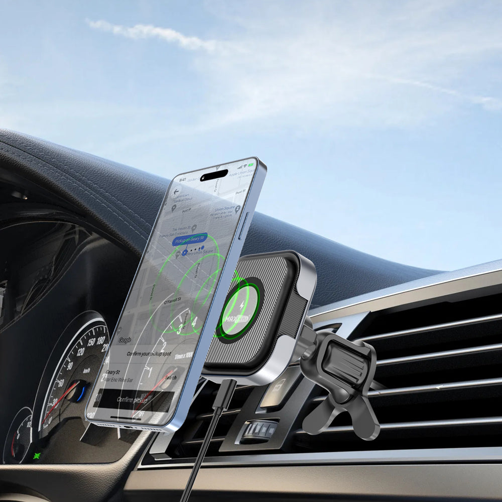 Supporto Auto con Ricarica Wireless – Attacco a Bocchetta d’Aria - MAX-I102 MAX-I103